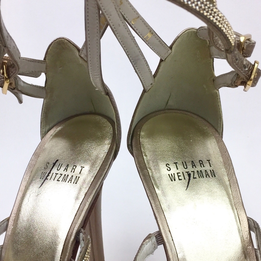 Stuart Weitzman Stops Traffic Crystal  sandals sz - Picture 9 of 15